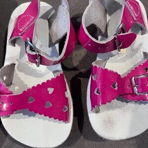 Charming Pink Heart Kids Sandals
